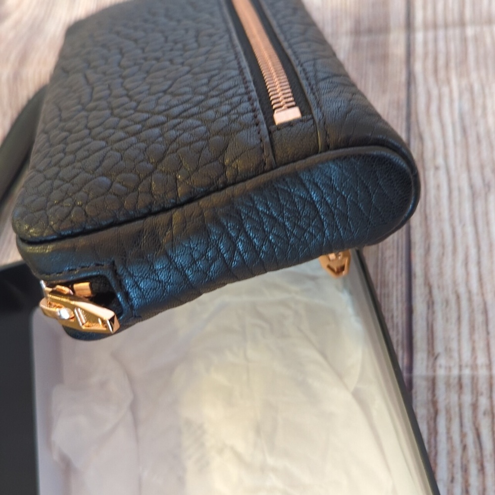 Alexander Wang Black Fumo Continental Wallet Pebbled Black leather Rose Gold - Picture 3 of 10